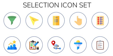 selection icon set