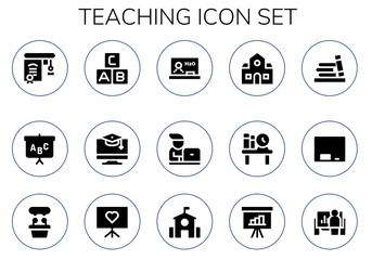 teaching icon set