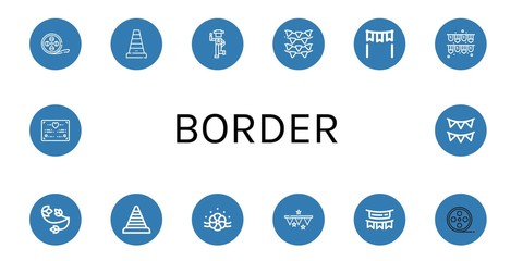 Set of border icons