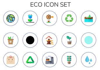 eco icon set