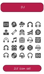 dj icon set