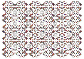 ceramic wall tile design,Seamless pattern with brown flowers on a light background, Elegant seamless pattern with classic design on a white background. Vintage style.