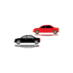 red black car icon vector design