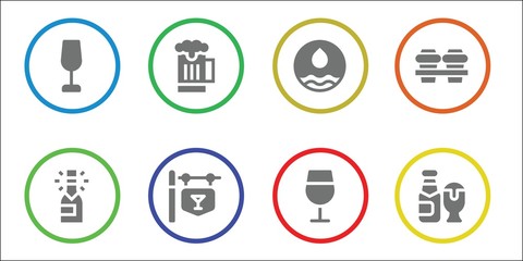 Modern Simple Set of drink Vector filled Icons