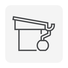 gutter drainage icon