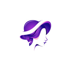 Logo design colorful icon woman