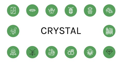 crystal simple icons set