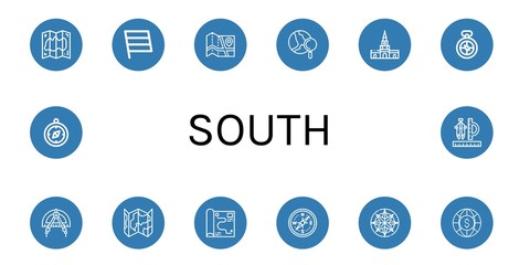 south icon set