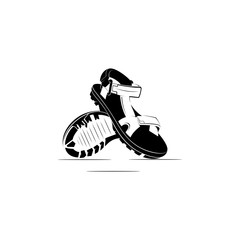 silhouette design logo slippers mountain