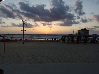 Fototapeta na wymiar beach sunset Israel