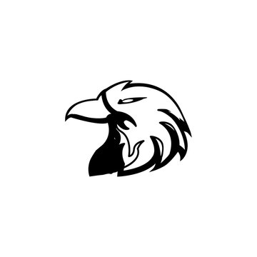 bird head logo illustration of a simple vector design