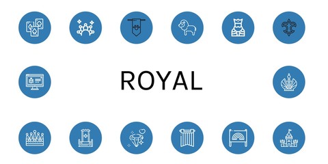 royal simple icons set