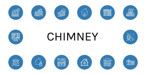 chimney icon set