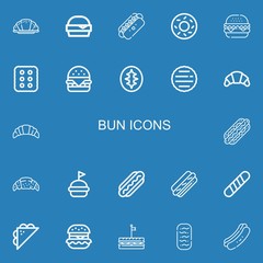 Editable 22 bun icons for web and mobile