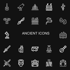 Editable 22 ancient icons for web and mobile