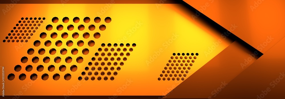 Wall mural trendy banner template or website headers with abstract geometric background. 3d rendering