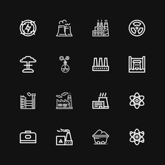 Editable 16 nuclear icons for web and mobile