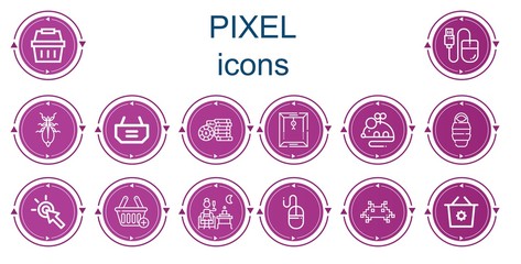 Editable 14 pixel icons for web and mobile