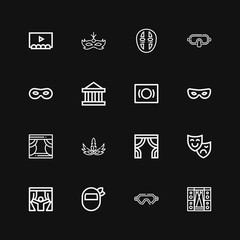 Editable 16 drama icons for web and mobile