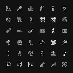 Editable 36 instrument icons for web and mobile