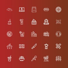 Editable 25 menu icons for web and mobile