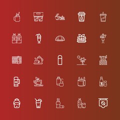 Editable 25 tea icons for web and mobile