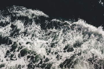 abstract wave background with bubbles and white water