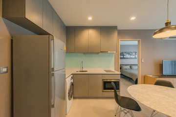 Modern, bright, clean, kitchen interior 