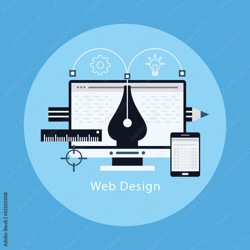 Fototapete Design concepts Icons for graphic and web design. Flat style