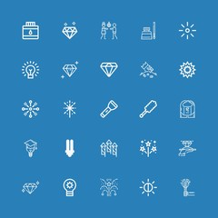 Fototapeta premium Editable 25 shine icons for web and mobile