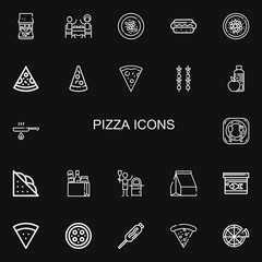 Editable 22 pizza icons for web and mobile