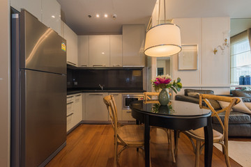 Modern, bright, clean, kitchen interior 