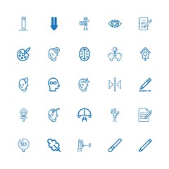 Editable 25 creativity icons for web and mobile
