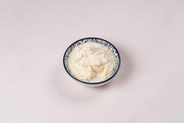 milk cream on white background