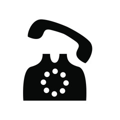 Home phone icon vector , business celluler , design template logo emblem isolated illustration , outline solid background white