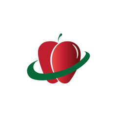 Apple illustration of colorful vector design