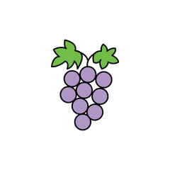 grapes colorful icon vector design