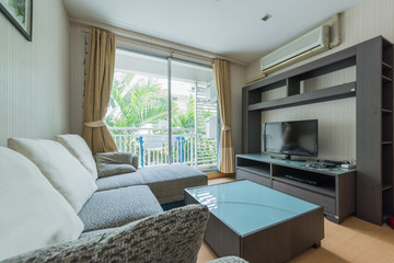 Interior, beautiful apartment, luxurious living room