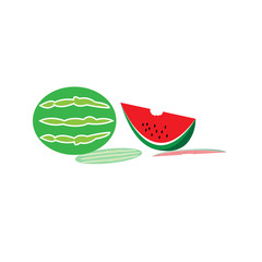 colorful watermelon fruit vector design icon