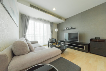 Interior, beautiful apartment, luxurious living room