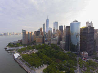 Fototapeta na wymiar New York City NYC Manhattan Downtown Skyline and One World Trade Center Building, New York City, USA.