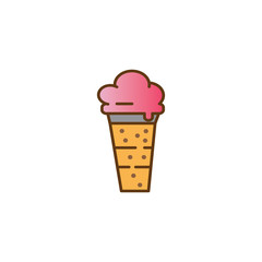 colorful ice cream vector design icon