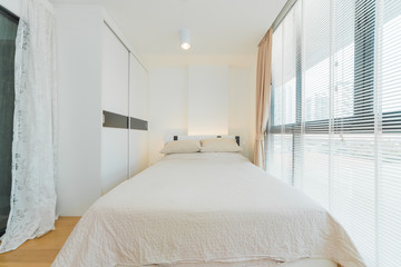 Modern kitchen interior with electric and microwave oven
