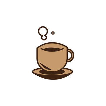 cup of coffee chocolate color icon vector design