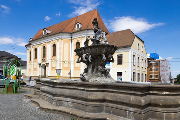The Triton fountain, 1709, Wenzel Render,  Republic Square, Olomouc, Czech Republic