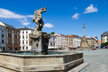  Jupiter fountain, 1707, sculptor Filip Satter, Vaclav Render, Lower square, Olomouc town, Moravia, Czech republic