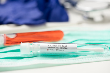 Blood test for COVID-19. Examination of a blood sample for the presence of SARS-CoV-2 coronavirus
