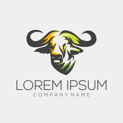 buffalo logo design vector abstract illustrator modern