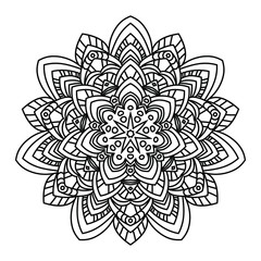 Mandalas Round for coloring book. Decorative round ornaments. Flower shape. Oriental vector, Anti-stress therapy patterns. Weave design elements. Yoga logos Vector. 