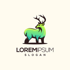 deer logo design vector abstract illustrator modern